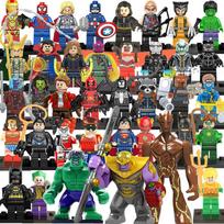 38 Styles Super Heroes Mini Figures Set Small Particles Assembly Toys