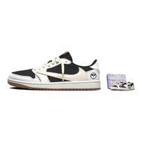 Jordan x Travis Scott Air Jordan 1 Travis Scott X AJ1 7.0 Collaboration Cushioning Abrasion Resistant Low top DZ4137-700(Team1803-) 35.5 white