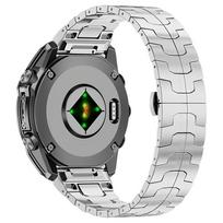 QuickFit 26mm 22mm Stainless Steel Metal Strap For Garmin Fenix 8 Pro 47mm 51mm E 6 6X 7 7X/Epix/D2 Mach 2/TACTIX Band Bracelet QuickFit 22mm gray