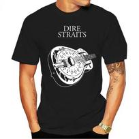 Vyriški marškinėliai Rock Dire Straits grupės gitaros logotipas Marškinėliai Harajuku Hip-hop Gatvės drabužiai Kūrybingi grafiniai marškinėliai Vasariniai dideli marškinėliai M juoda