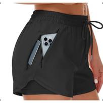 Women's 5 Inch Quick Dry Lightweight Workout Running Shorts with Zipper Pockets for Crossbody Fitness S juoda