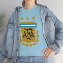 AFA ARGENTINE FUTBOL ASSOCIATION Soccer Crest T-SHIRT Tee All Size And unisex Unisex T-Shirt Graphic Tee M gray
