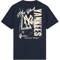 New Era SS26 MLB New York Yankees Casual Comfortable Printed Crew Neck Short Sleeve T-Shirt Unisex Tops 14891380 L gray
