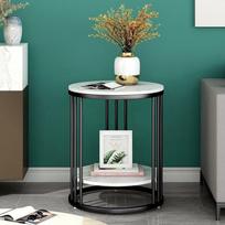 2026 New Style Light Luxury Round Bedside Table with Storage Single-Tier Small Desktop Diameter 40 Height 55