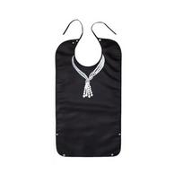 Oil-Resistant Adult Apron Foldable Feeding Bib Senior Citizens Bibs  Debris Collection Style 10 black