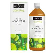 Kapiva Wild Amla Juice (1L) | Suitable for Healthy Hair & Skin | Natural Source of Vitamin C | Organic & Natural Juice Made with Cold Pressed Am