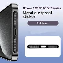 5/80Pcs Earpiece Speaker Hole Anti-Dust Mesh Protector For Phone 16 Pro 15 14 13 12 Series Metal Dustproof Net Sticker A7 gray