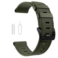 Lauko dirželis, skirtas Garmin Instinct 3 45mm, Nailoninis sportinis lauko dirželis, skirtas Garmin Instinct 3 2 Solar, Taktinis, Potvynių, Esports dirželis 22mm Specific Fit black
