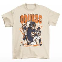 Rome Odunze Cartoon Style Chicago Football T-Shirt S