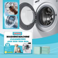 Profesionalūs skalbimo mašinos būgno ir kriauklės valymo lakštai, giliai valanti formulė, pašalina susikaupusias nuosėdas, atkuria našumą 12pcs white