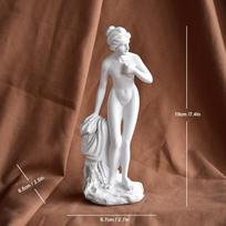 19cm/36cm Afroditės skulptūra Graikų deivės Veneros statula Darbalaukio knygų lentynos dekoravimo objektai Namų kambario biuro dekoras Akcentas brown