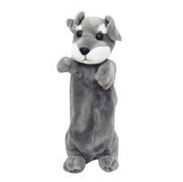 New Kawaii Novelty Simulation 5 Style Cute Dogs Pencil Case Soft School Stationery Pen Bag Gift For Girl Boy Students gray