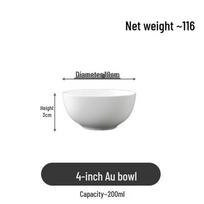 2025 New Style White Porcelain Bone China Bowl Set: Rice & Noodle Tableware
