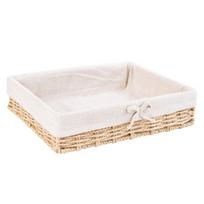 French Style Handmade Rattan Storage Baskets Rectangular Fruit Dish Basket  Bathroom 25*15*6cm