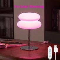 Glass lamp Hamburg double-layer table lamp Nordic style bedroom ambient lamp bedside table lamp home decoration USB Charge