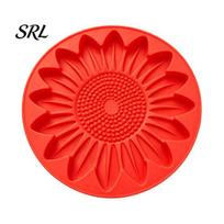 Flower Shaped Patio Decor Stepping Stone Silicone Mold, Sunflower/Butterfly/Bee/Pumpkin/Snowflake/Mushroom/Fairy Paver Molds, Reusable Concrete Unique A red