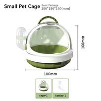 Plastic Hamster Carrier Cage Breathable Ventilated Guinea Pig Outer Basket Visible Large Space Small Pet Travel Carrier