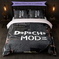 Depeche Mode Print 3Pcs Bedding Set Duvet Cover With Two Pillowcases Soft Bed Linen For Household Bedroom 135cm*200cm