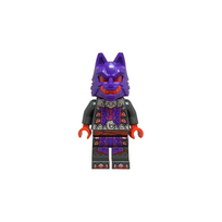 Wolf Mask Warrior - Dark Purple and Red Mask