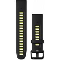 Garmin 20mm QuickFit silikoninis dirželis, skalūno juoda / laimo žalia