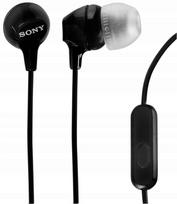 Sony MDR-EX15AP laidinės į ausis įstatomos ausinės su mikrofonu, juodos