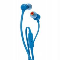 Į ausis įdedamos ausinės JBL T110 su mikrofonu, mėlynos