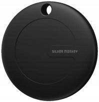 Daiktų ieškiklis Silver Monkey TAG Black Silicone, 37 × 37 × 9 mm