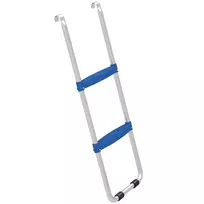 Trampolino kopėtėlės 32/63 cm, 2 pakopos, įlipimo kopėtėlės trampolinui, iki 150 kg, su cinkuoto plieno rėmu, mėlynos