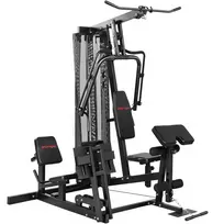 Jėgos treniruočių stotis su viršutinio bloko trauka, drugelio tipo rankenomis, 65 kg svoriais, lynu, iki 120 kg