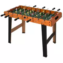 Stalo futbolo žaidimas su nerūdijančio plieno strypais, paaugliams ir suaugusiems, 84,5x40x61,2 cm, Juodas - HOMCOM