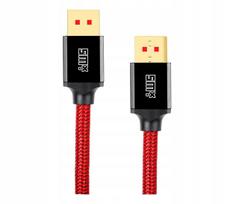SMX DisplayPort 1.4 kabelis, 3 m, 8K, raudonas