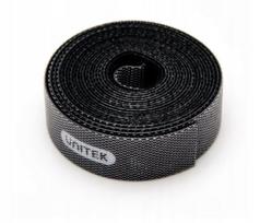 Kabelių tvarkymo juosta Unitek OT142BK, 5 m, 14 mm, juoda