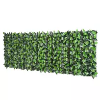 Dirbtinė gyvatvorė, dirbtinis augalas, vijoklinis augalas, lauko dekoracija, realistiška išvaizda, 300 cm × 100 cm, tamsiai žalia