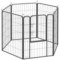 Metalinis šuniukų aptvaras 6 kampų, 100 cm