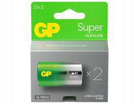 GP Super G-TECH šarminės baterijos D (R20), 2 vnt.