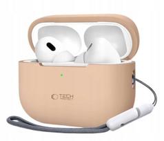 Apsauginis silikoninis dėklas Apple AirPods Pro ir AirPods Pro 2, rudos spalvos