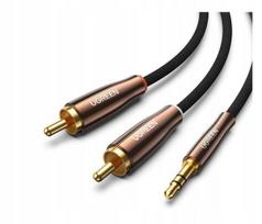 Ugreen 80847 garso kabelis, 3,5 mm minikištukas į 2 RCA, 2 m