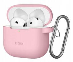 Tech-Protect silikoninis dėklas su karabinu Apple AirPods Gen. 2 įkrovimo dėklui, rožinis