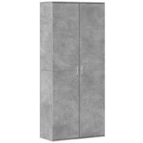 vidaXL Komoda, betono pilkos spalvos, 80x35x180cm, apdirbta mediena