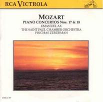CD Mozart*, & Emanuel Ax, & The Saint Paul Chamber Orchestra, & Pinchas Zukerman - Piano Concertos Nos. 17 & 18 (naudota)