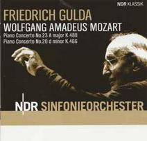 CD Friedrich Gulda, & NDR Sinfonieorchester, & Wolfgang Amadeus Mozart - Piano Concerto No.23 A Major K.488 / Piano Concerto No.20 D Minor K.466 (naudota)