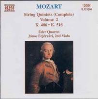 CD Mozart* - & Éder Quartet, & János Fejérvári - String Quintets (Complete) Volume 2 - K. 406 • K. 516 (naudota)