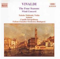 CD Antonio Vivaldi, & Takako Nishizaki, & Capella Istropolitana, & Stephen Gunzenhauser - The Four Seasons & Wind Concerti (naudota)