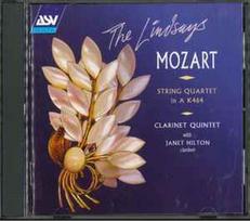 CD Mozart* / & The Lindsays, & Janet Hilton - String Quartet In A K464; Clarinet Quintet (naudota)