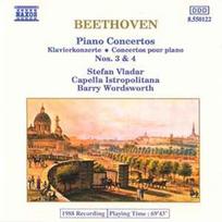 CD Beethoven* - & Stefan Vladar, & Capella Istropolitana, & Barry Wordsworth - Piano Concertos = Klavierkonzerte = Concertos Pour Piano  Nos. 3 & 4 (naudota)