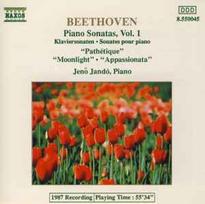 CD Beethoven* - & Jenö Jandó - Piano Sonatas, Vol. 1 = Klaviersonaten = Sonates Pour Piano - "Pathétique" • "Moonlight" • "Appassionata" (naudota)