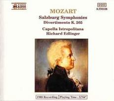 CD Mozart*, & Capella Istropolitana, & Richard Edlinger - Salzburg Symphonies / Divertimento K. 205 (naudota)