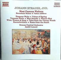 CD Johann Strauss Jnr.* - & André Lenerd*, & Strauss Festival Orchestra - Most Famous Waltzes (naudota)