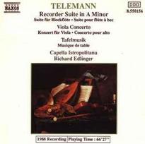 CD Telemann* - & Capella Istropolitana, & Richard Edlinger - Recorder Suite In A Minor - Viola Concerto - Tafelmusik (naudota)