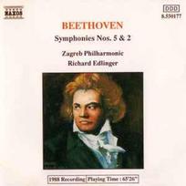 CD Beethoven* - & Zagreb Philharmonic*, & Richard Edlinger - Symphonies Nos. 5 & 2 (naudota)